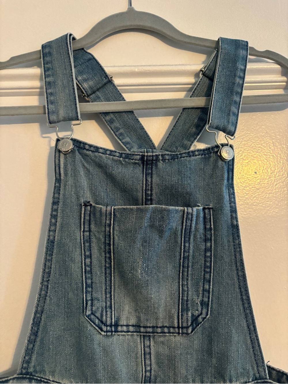 Highway Jeans Women's Blue Mid-Rise Side-Zip Denim Ripped Skinny Overalls